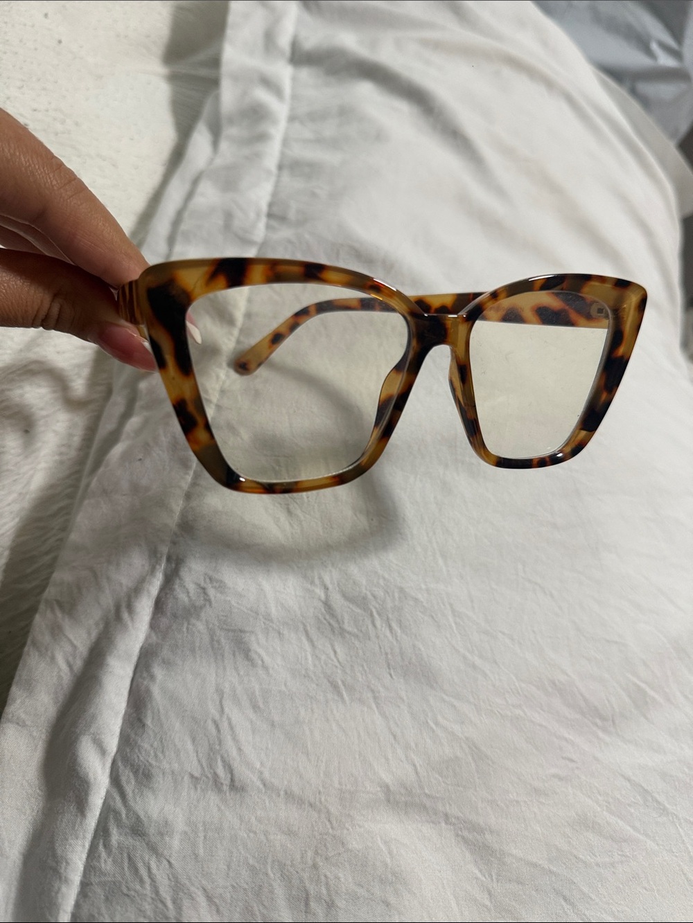 Zara Tortoiseshell Cat-Eye Glasses - Brown/Amber